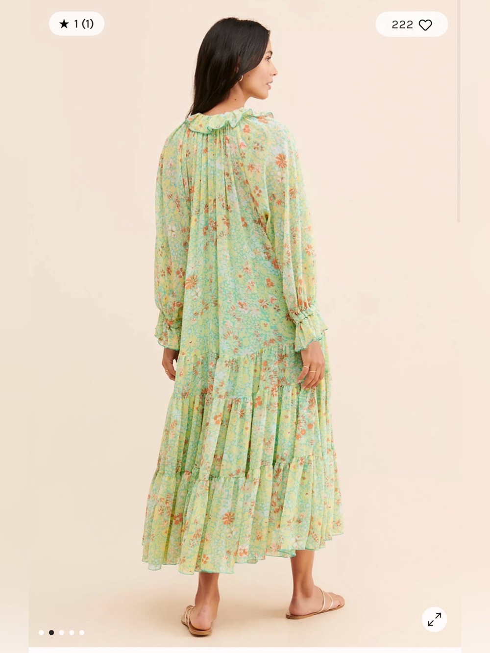 Free People Feeling Groovy Dress, Size Med (OVERSIZED & can fit Lg+), EUC - Picture 2 of 6